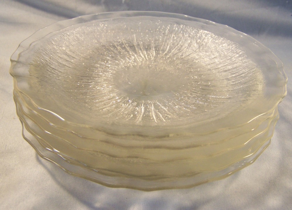 6 KIG Indonesia Clear Glass Replacement Saucers