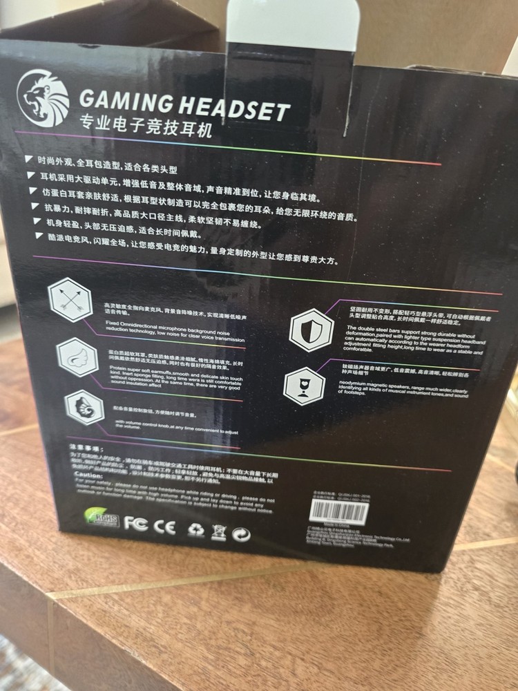 Gaming Headset Compatible with PC PS5 Switch Mobile Mic Black PS5 PS4 Xbox