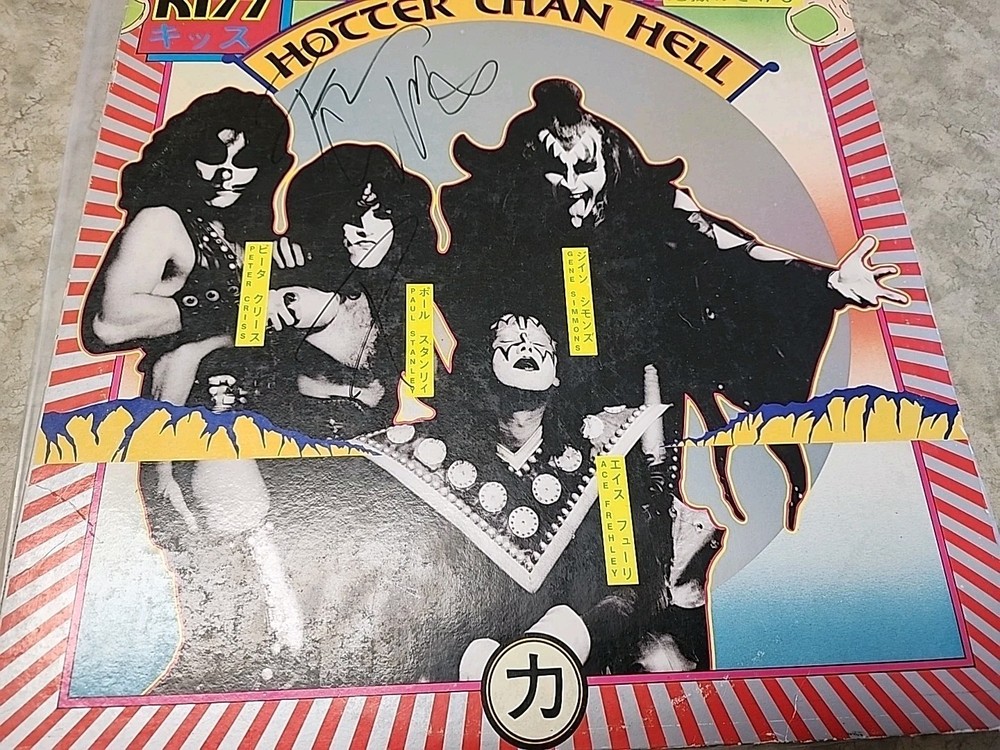 PETER CRISS Signed Hotter Than Hell KISS Casablanca Records Vinyl