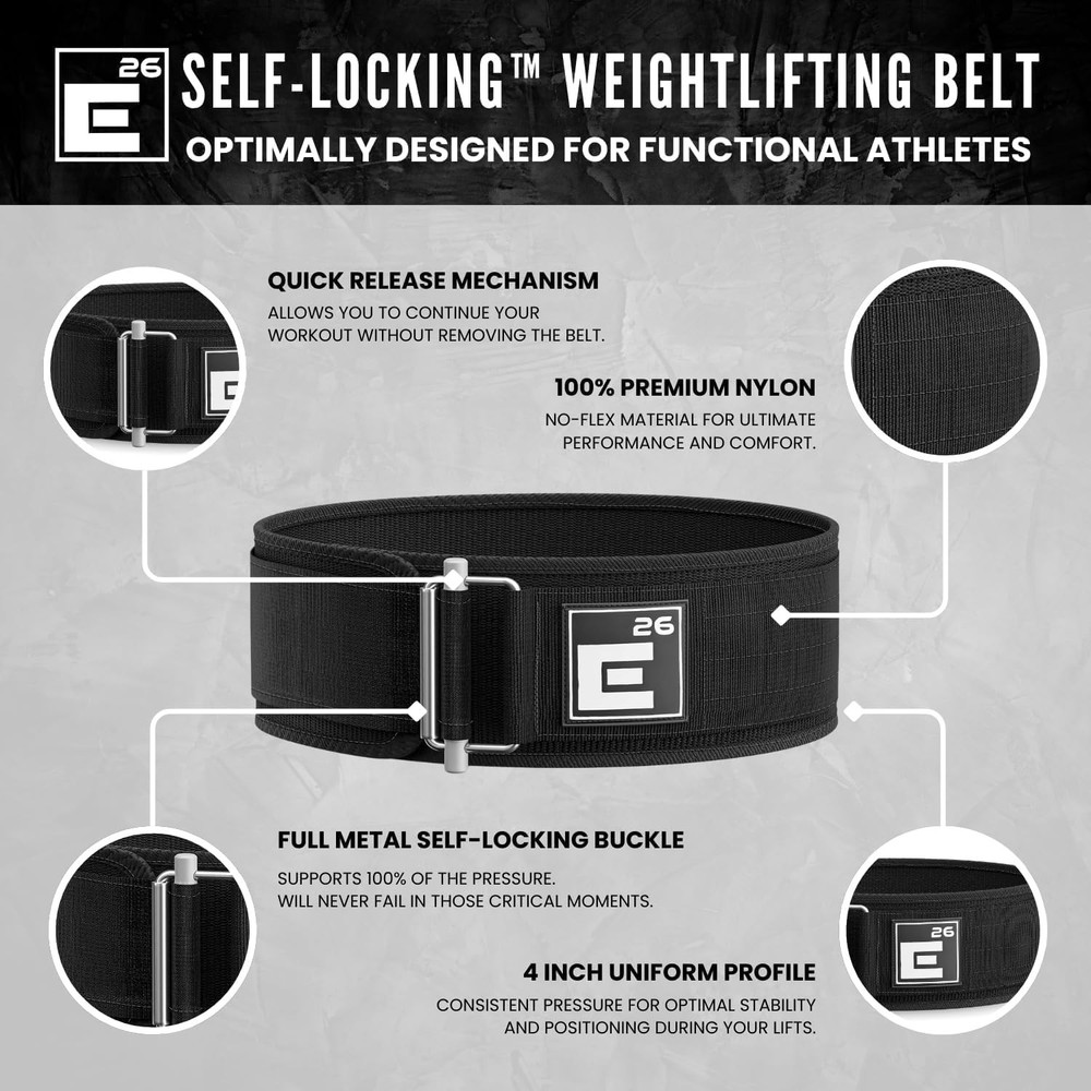 Self-Locking Weight Lifting Belt for Serious Athletes