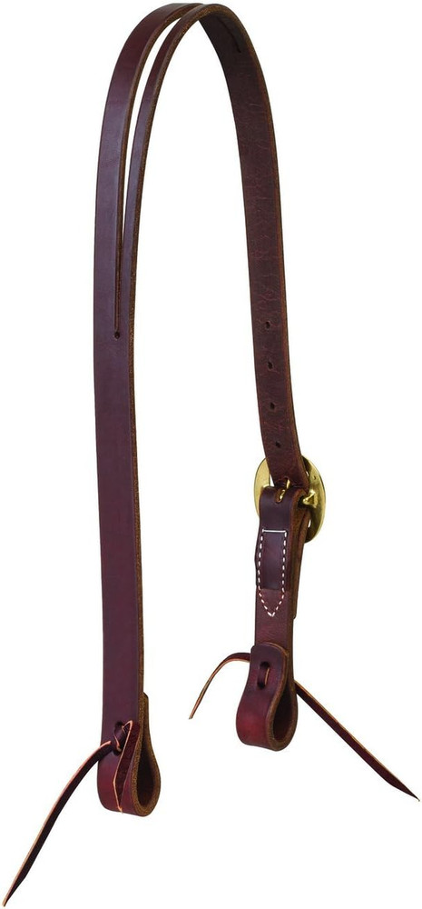 Working Tack Solid Brass Split Ear Headstall Brass Hardware, 1"