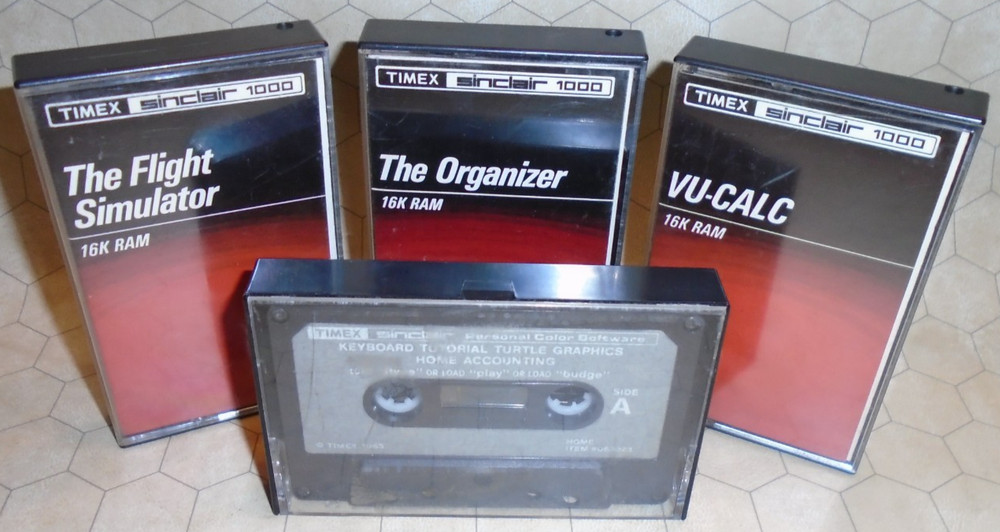 Timex Sinclair 1000 PC Games & Software Lot (x4) Cassette