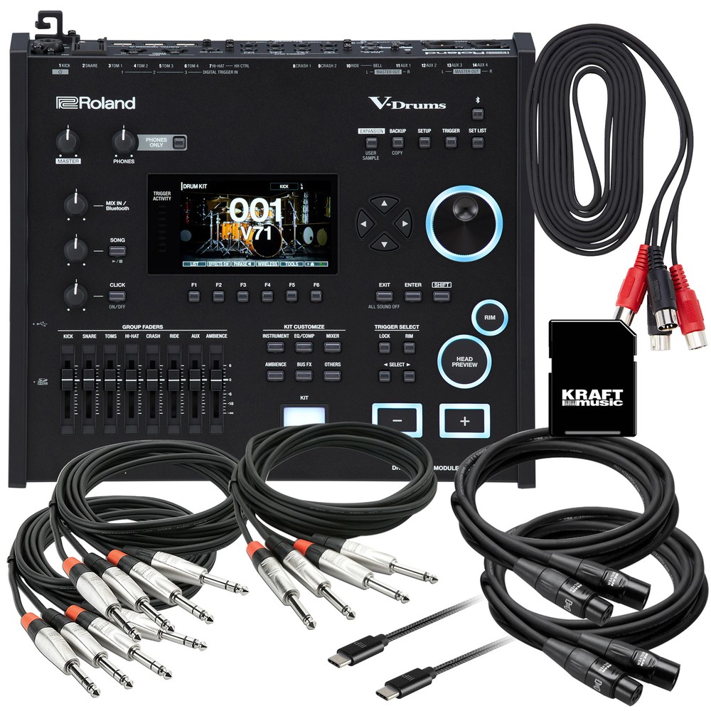 Roland V71 V-Drums Sound Module CABLE KIT