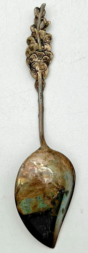 REED & BARTON HARLEQUIN JELLY SERVER, LADLE, LEMON FORK & OLIVE FORK SILVERPLATE