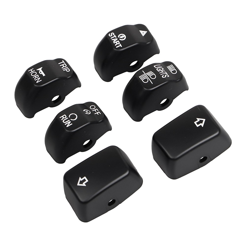6pcs Hand Control Switch Housing Button Cap For Harley Dyna Softail Slim FLS US
