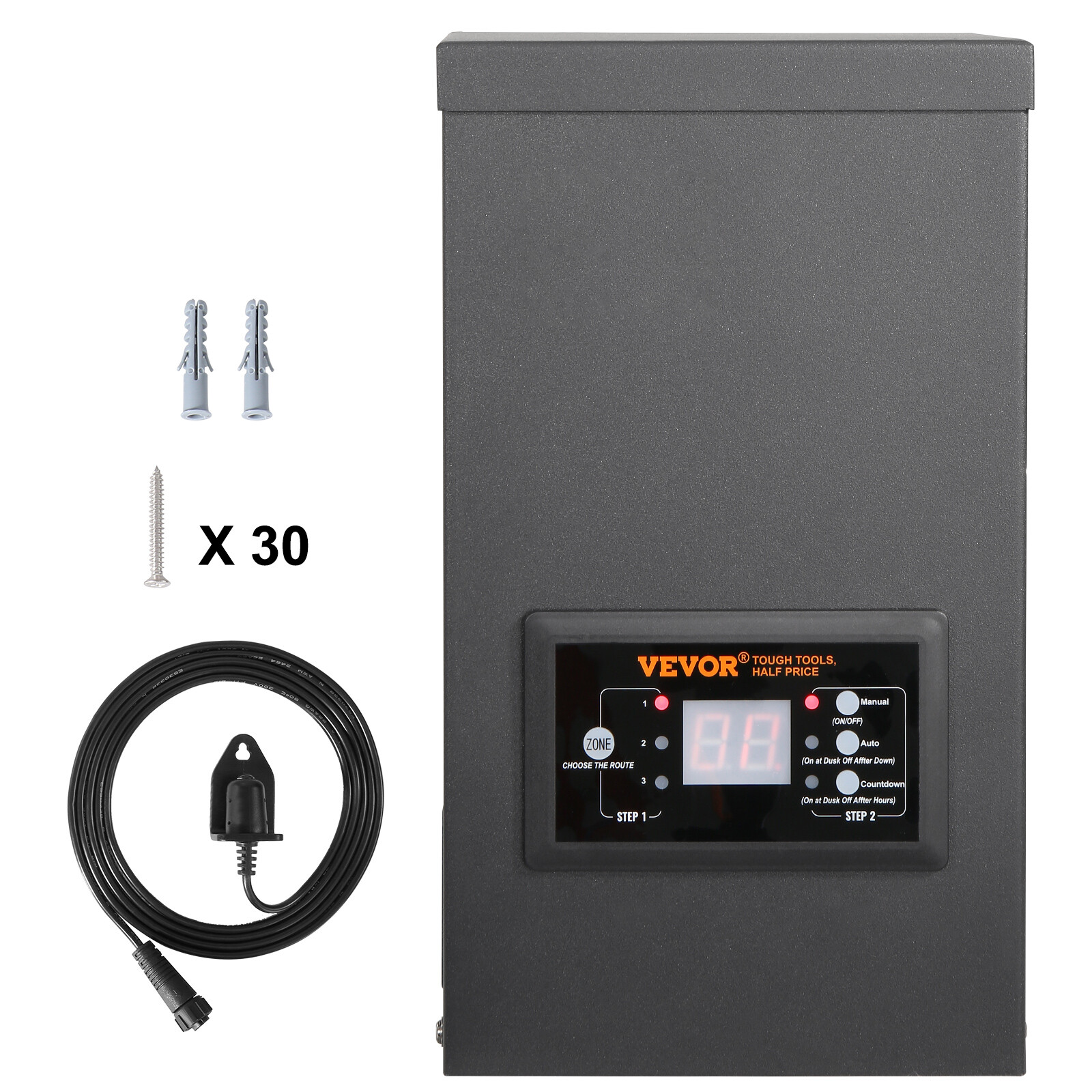 VEVOR 300W Low Voltage Landscape Transformer with Timer and Photocell Sensor