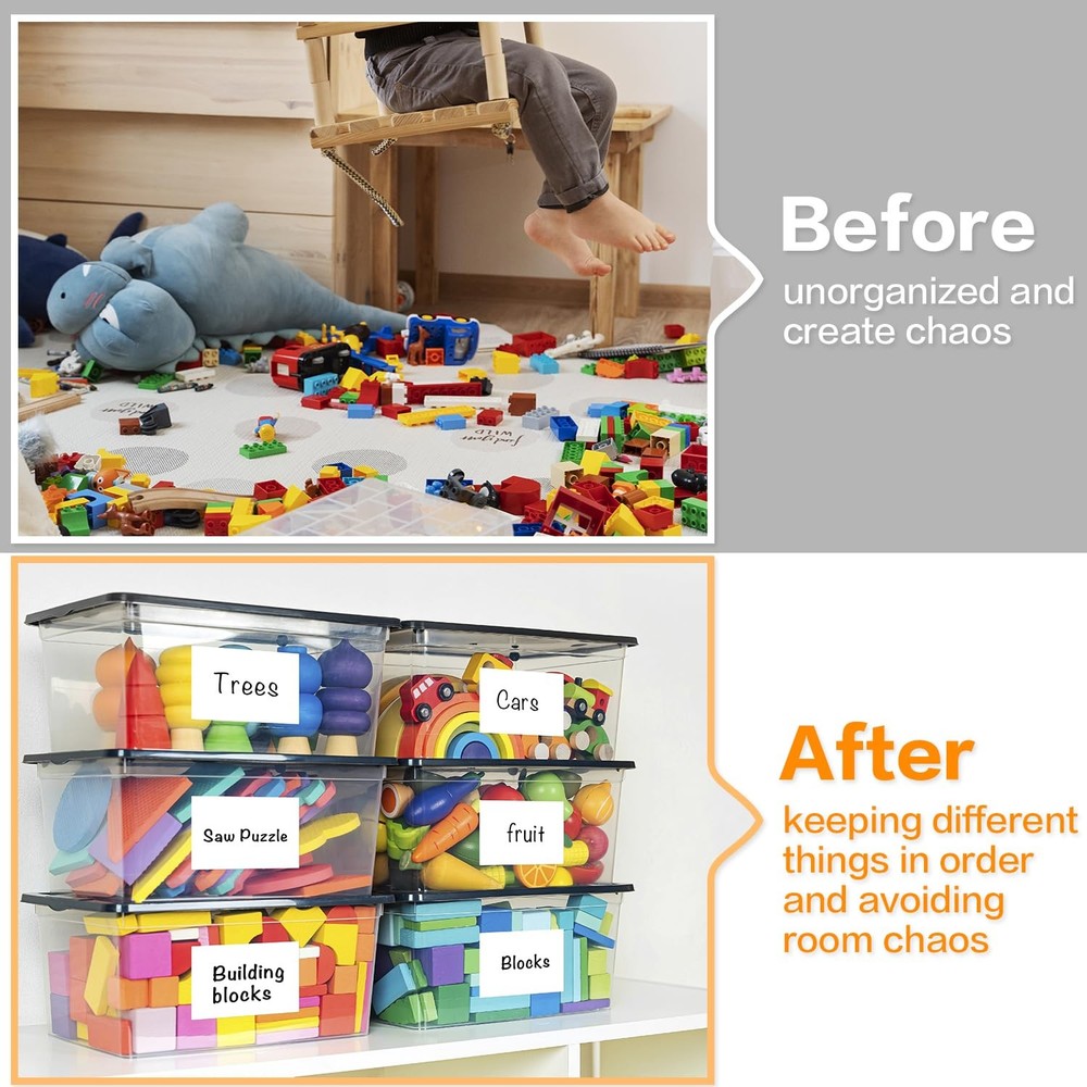Removable Storage Labels set 160 Pcs 6x4 Inch Adhesive Bin Sticker