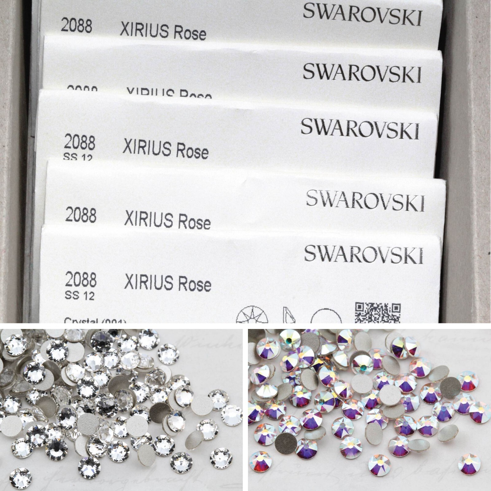Swarovski (144pcs) FlatBack Crystal Nails Decoration Rhinestone #2058/2088