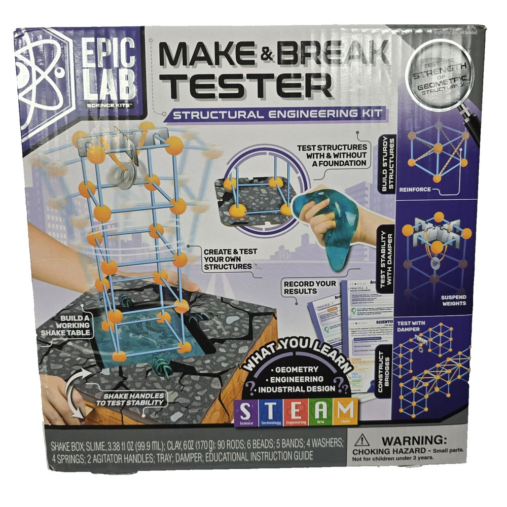 ARTSKILLS Epic Lab Make & Break Tester STEM Structural Engineering Kit New