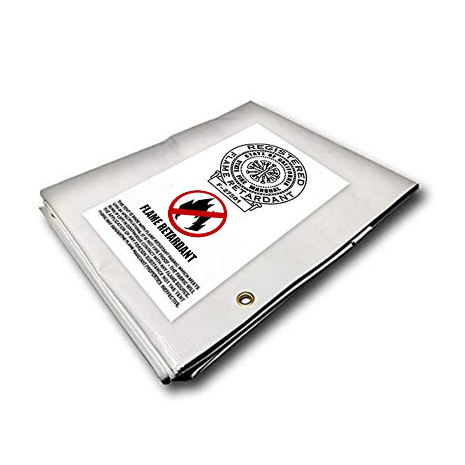 Certified Flame Retardant HD White Tarp Canopy 3ply Tarp Fire Retardant 12 MIL