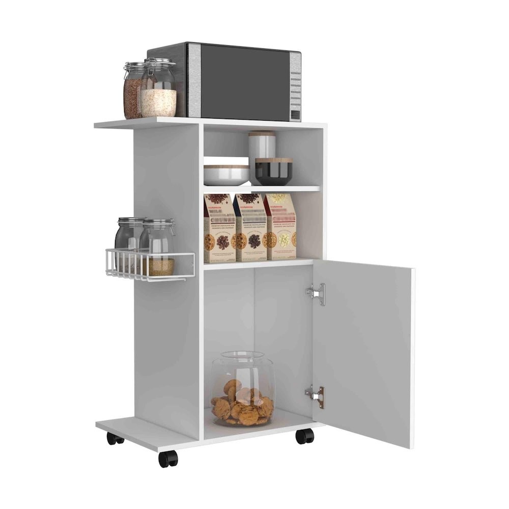 Clip Kitchen Cart White MDF