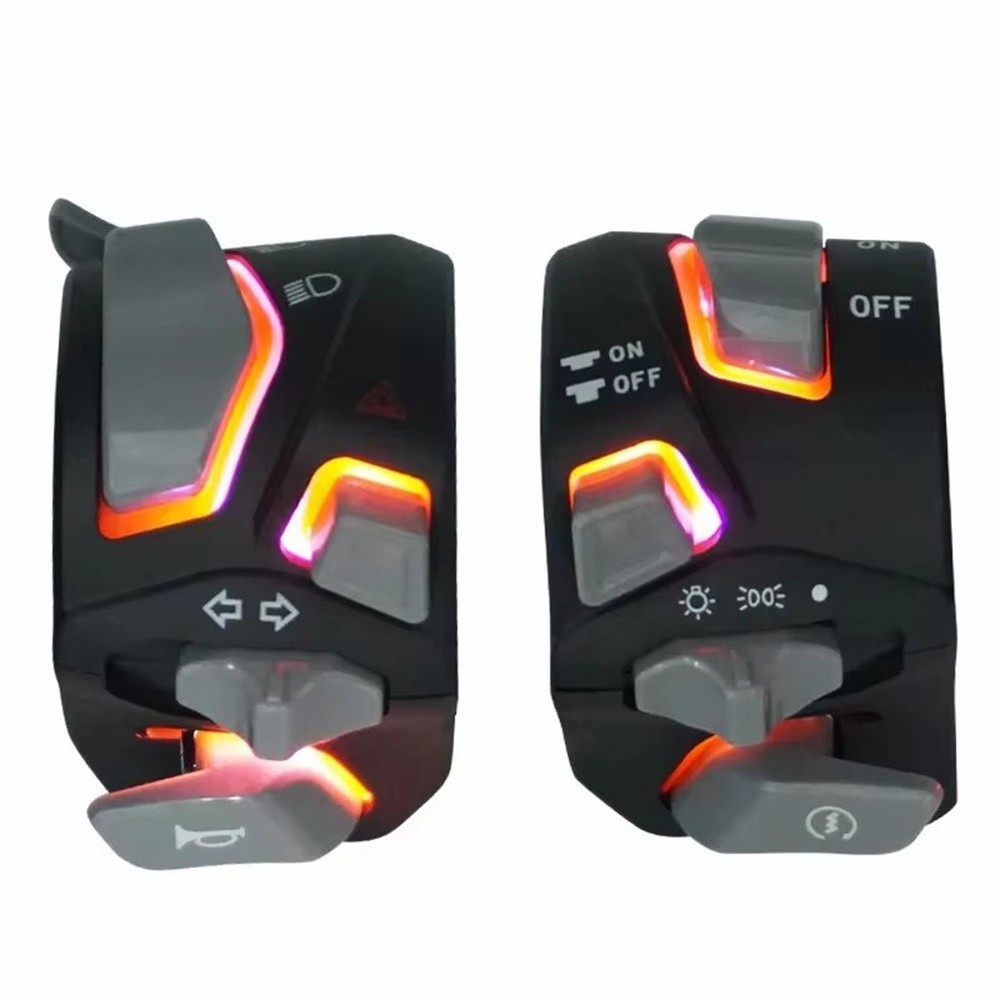 7/8in 22mm Universal Motorcycle Handlebar  Headlight Warning Turn Flash2058
