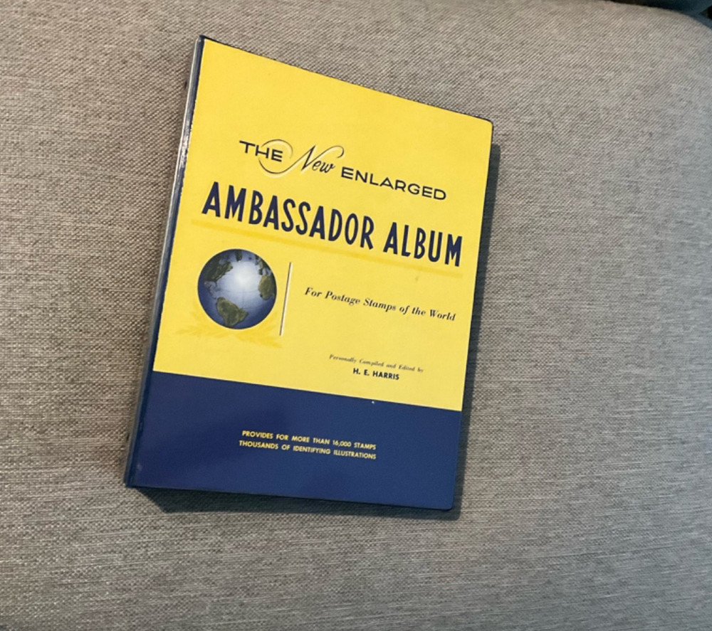 1961 New England Ambassador Stamp Album - 500+ Stamps