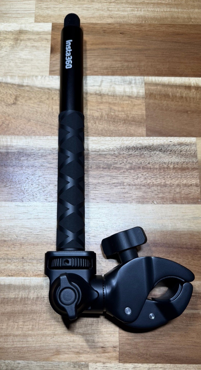 Insta360 Heavy Duty Clamp MotorCycle Mount + 114cm Invisible Stick Kit
