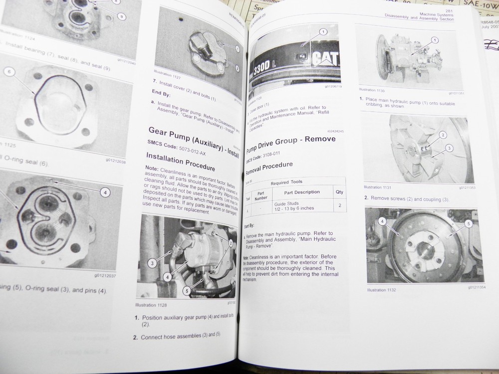 CAT Caterpillar 330D EXCAVATOR MACHINE SYSTEMS DISASSEMBLY ASSEMBLY MANUAL