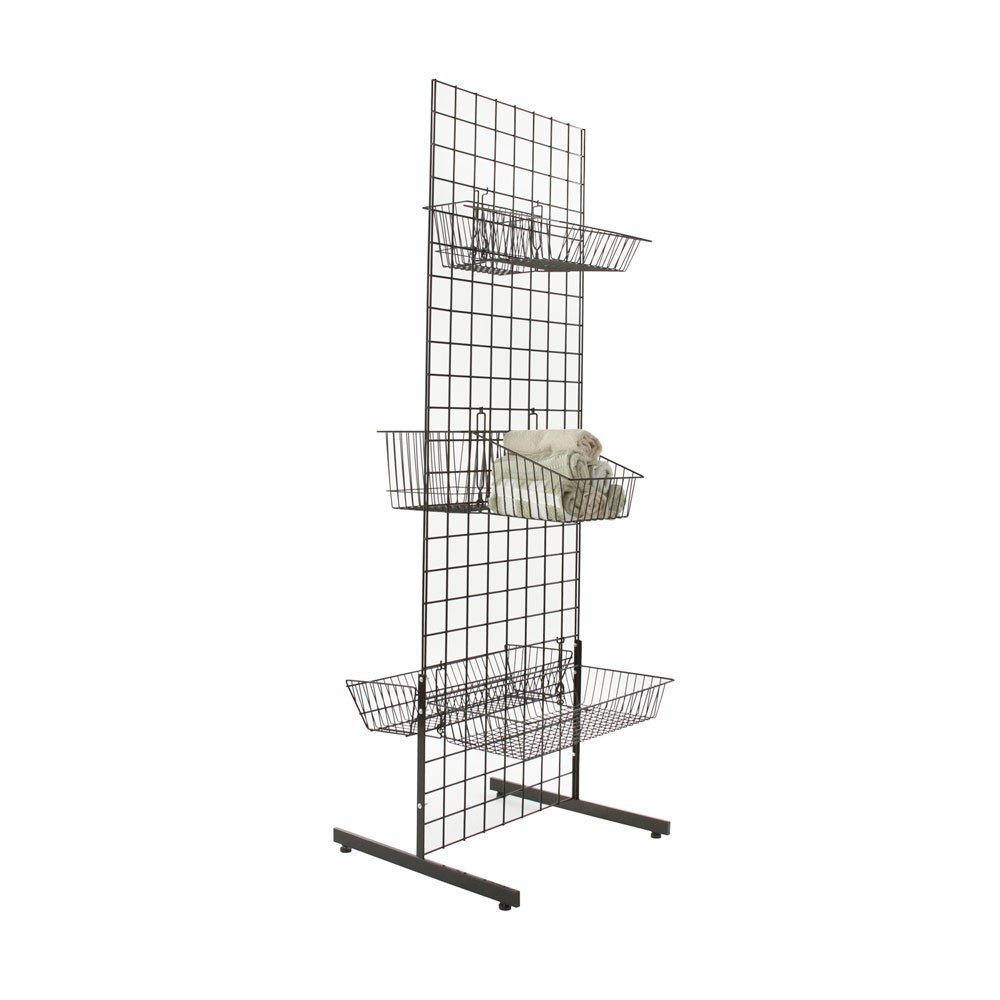 Display Grid Rack 6 ft Panel Metal Stand Retail Store Craft Art Shelf Organizer