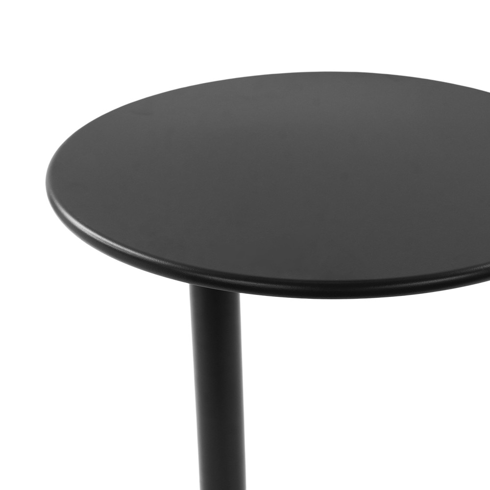 Side Table for Small Spaces, Modern Couch End Table Black
