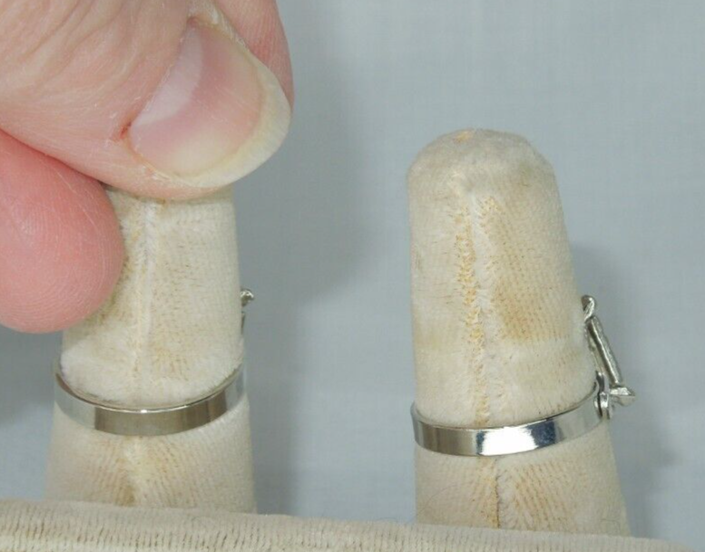 2 Ring Blanks Settings Adjustable silver Plated Brass NEW Sand Dollar 85V