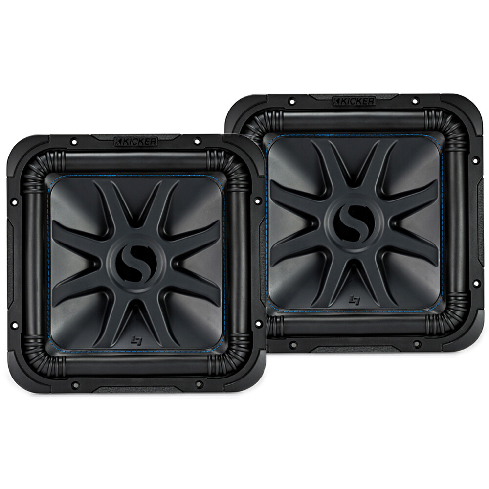 Kicker 44L7S124 Car Audio Solo-Baric 12 Subwoofer Square L7 Dual 4 Ohm Sub Pair