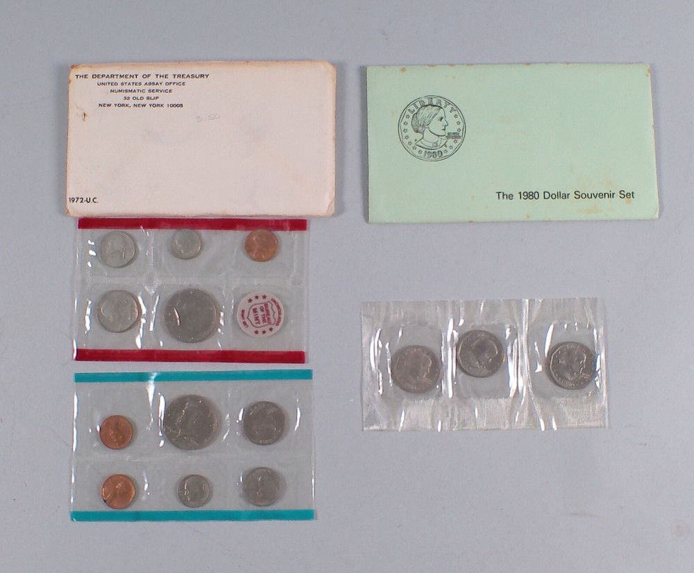 Complete Run 1970-1981 US Uncirculated Mint Sets + SBA Dollar 13 Sets