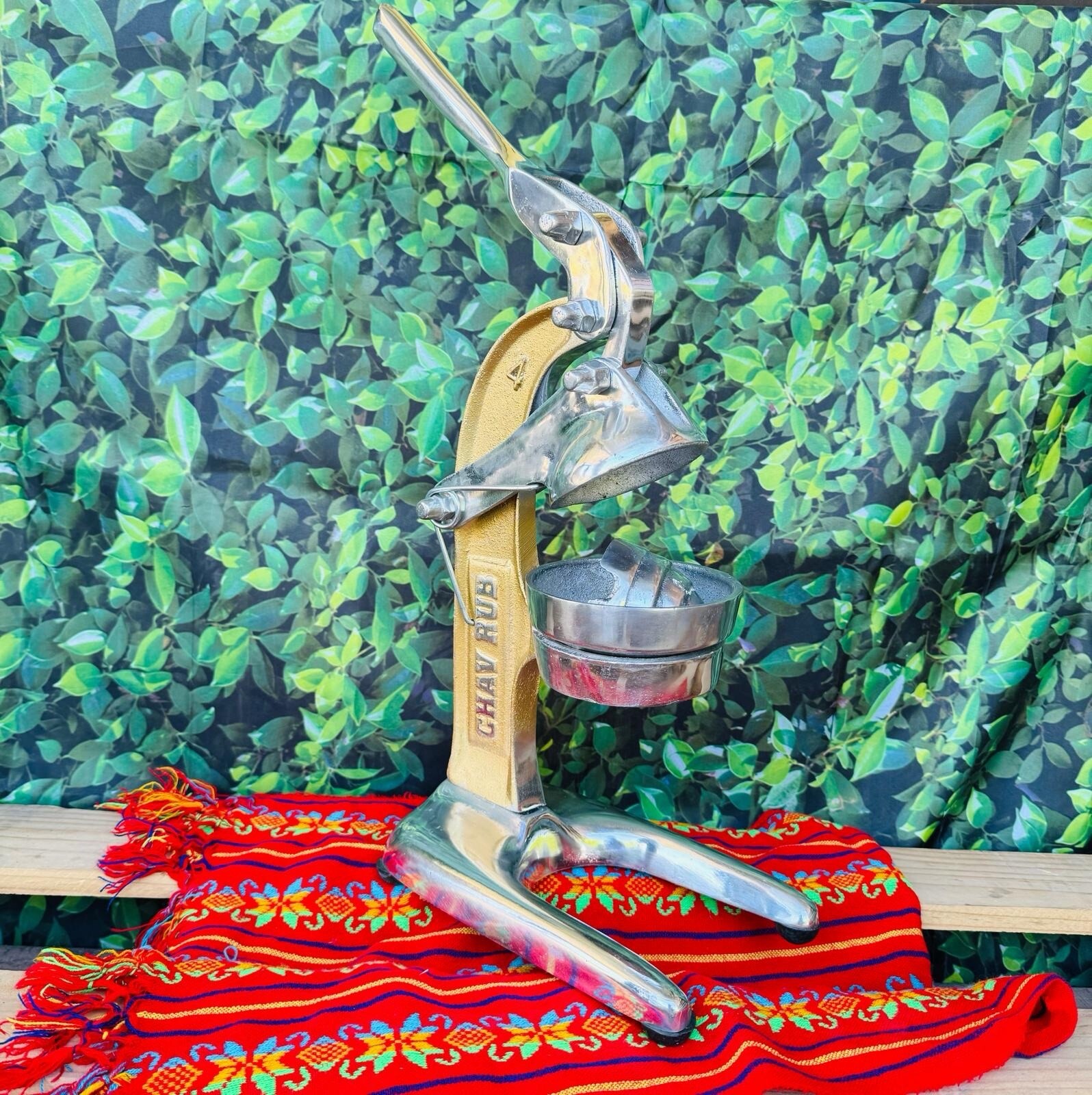 Orange Squeezer Manual, Exprimidor De Naranaja Manual De Aluminio color Oro