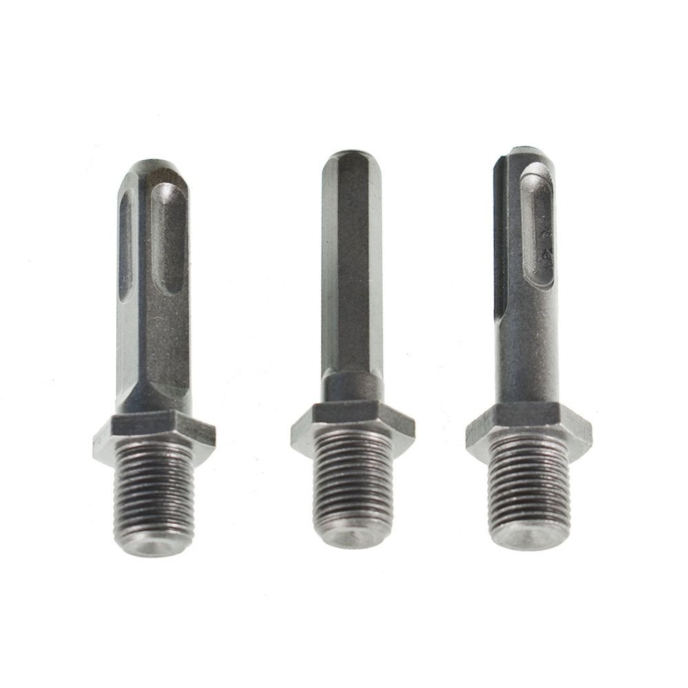 3 Pack Removable Hex+Square+Round 32mm Firewood Log Splitter Drill Bit Set