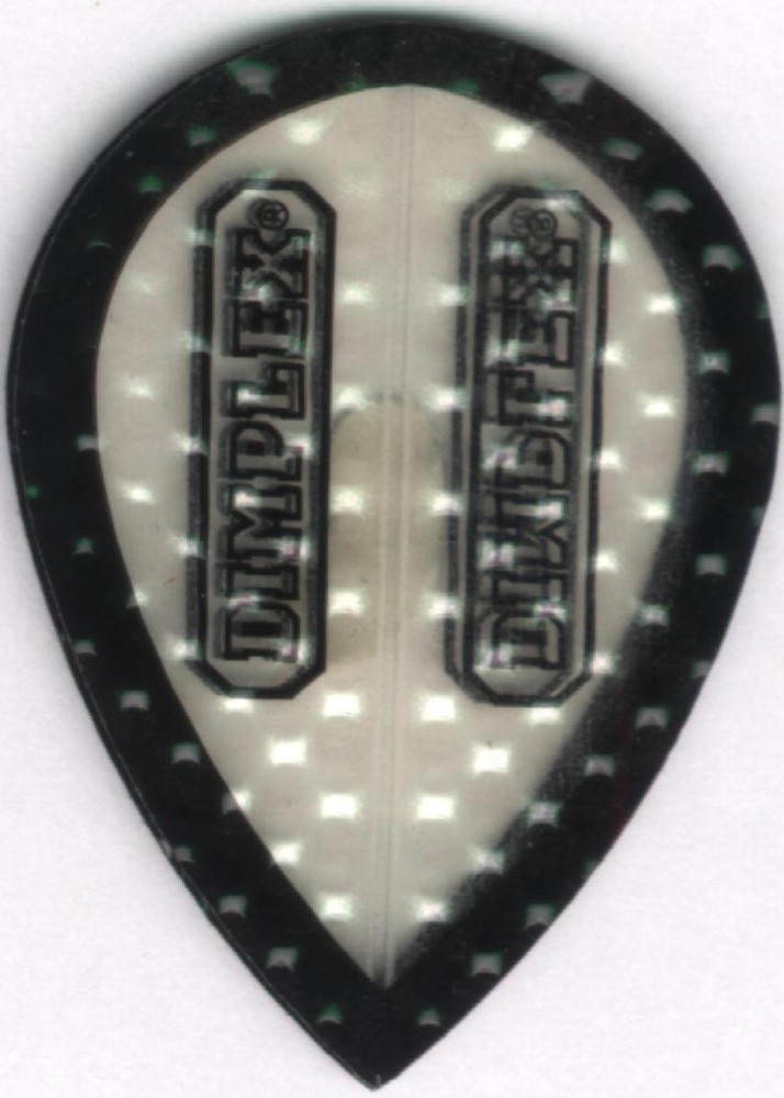 Clear and Black Teardrop Dimplex Dart Flights: 3 per set