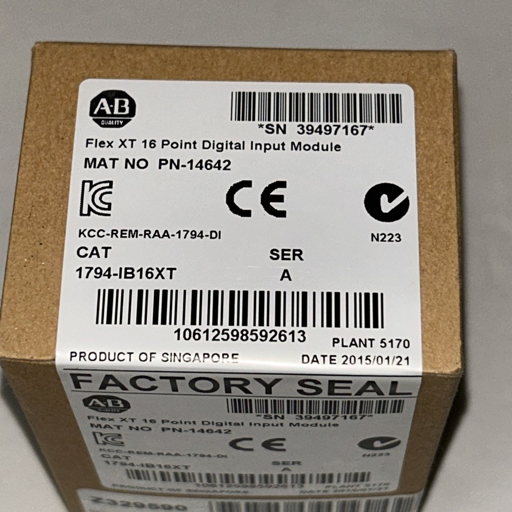 Factory Seal AB 1794-IB16XT Ser A Flex XT 16 Point Digital Output Module