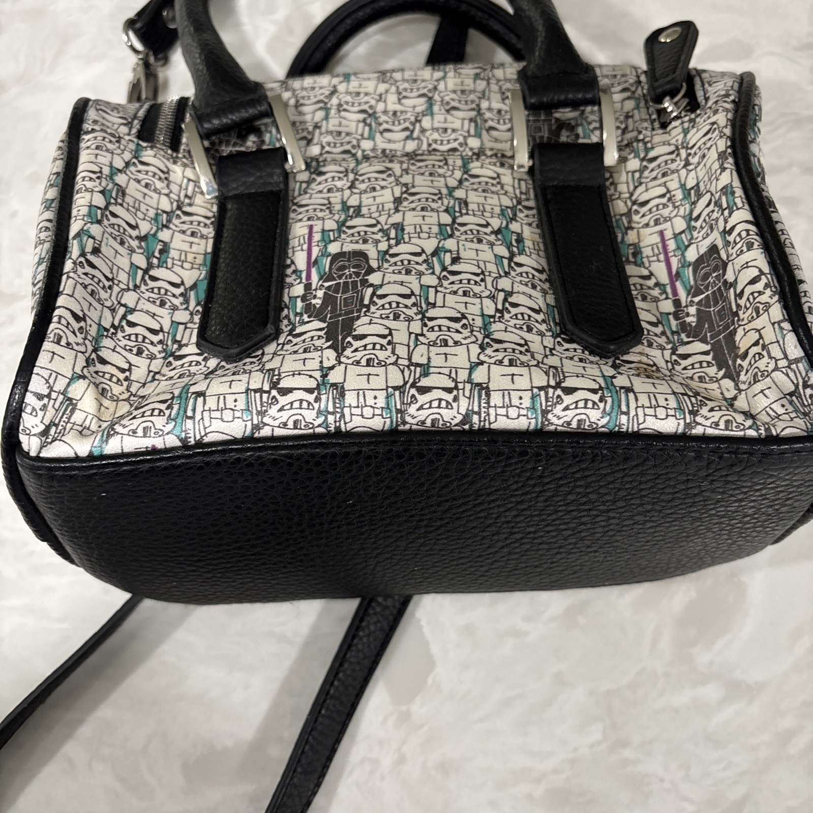 Star Wars Stormtroopers Darth Vader Print Handbag Bioworld Lucas Films Retired