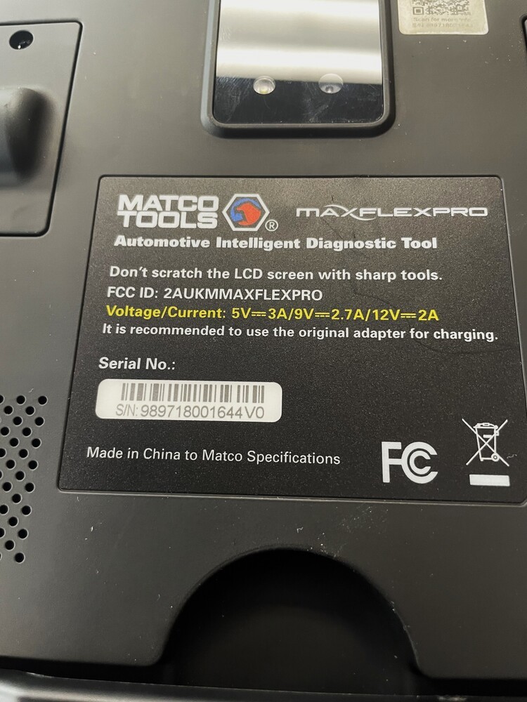 Matco Tools Max Flex Pro in Case Diagnostic Tool - Pin Code Locked - PPSKN