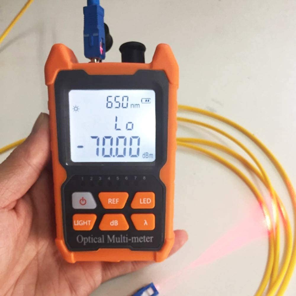 Universal Interface Fiber Optic Tester with Backlight and Auto Shutdown Features