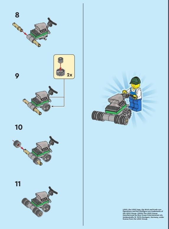 LEGO City: Farmer Minifigure with Lawn Mower - Mini Set