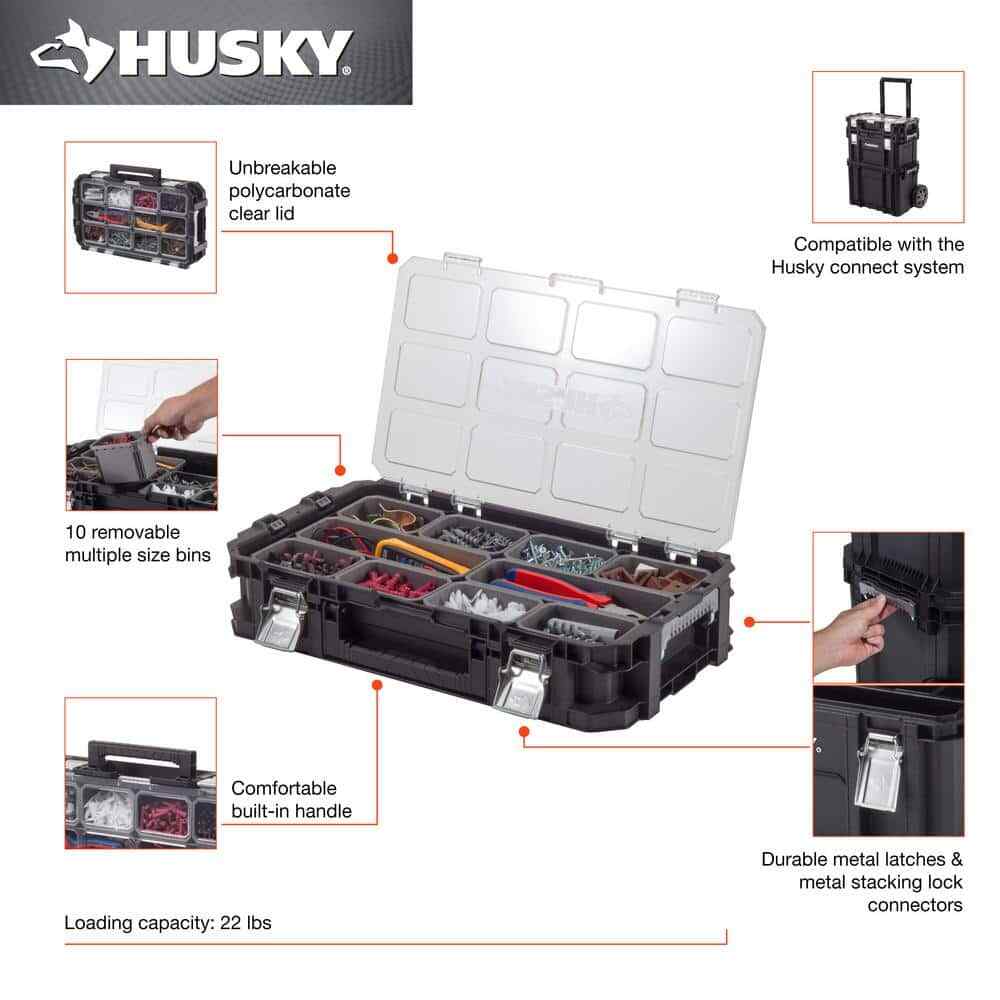 10 Compartment Stackable Tool Organizer Heavy Duty Lightweight Design FREE SHIP
