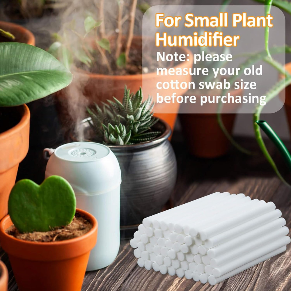 60PCS Humidifier Stick Filter Refill - Mini Air Diffuser Pure Wicks Refill Cotto