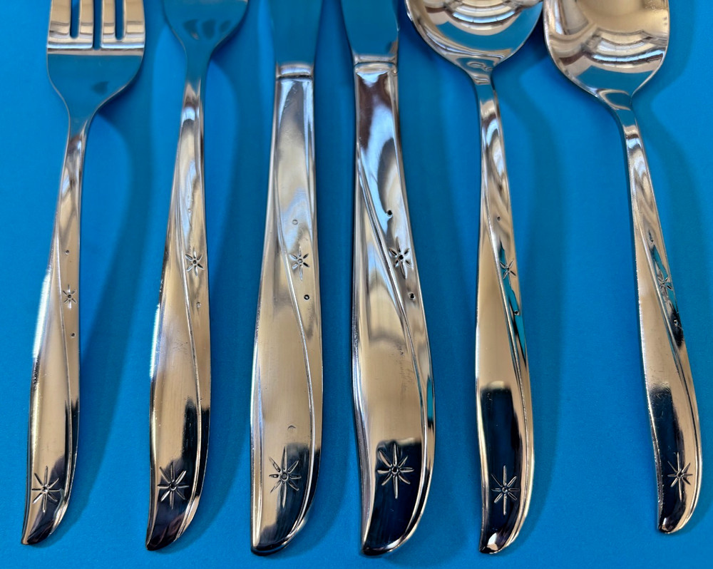 Oneida TWIN STAR MCM Atomic Community Stainless Flatware Silverware U CHOOSE