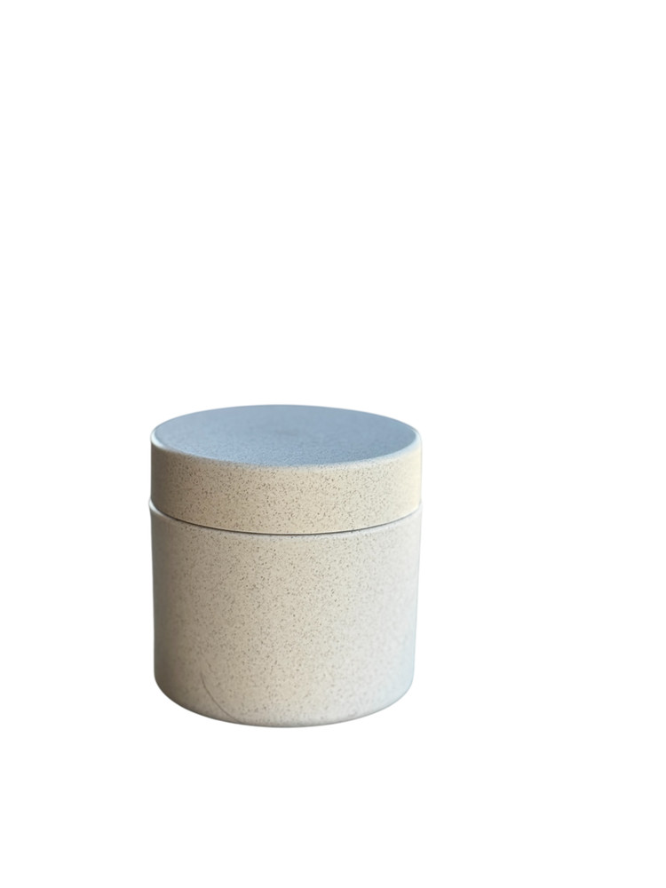 Wheat Straw Biodegradable Cosmetic Jar 6 oz Reusable, Beige