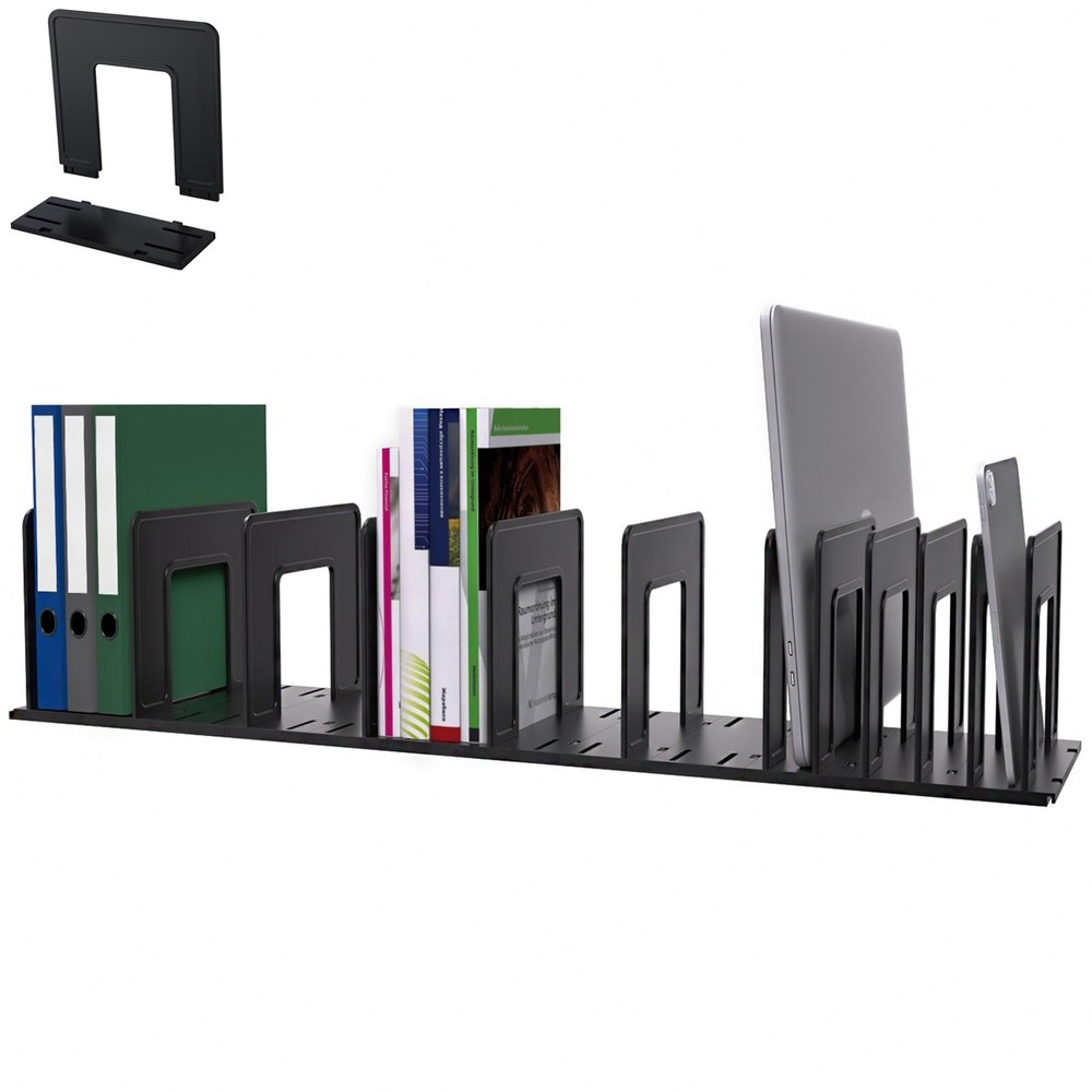 Adjustable Vertical File Sorter Sturdy Plastic Expandable Upright File Holder...