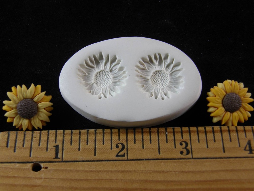 Sunflowers Polymer Clay Mold - 2 in 1 Mold (#MD1387)