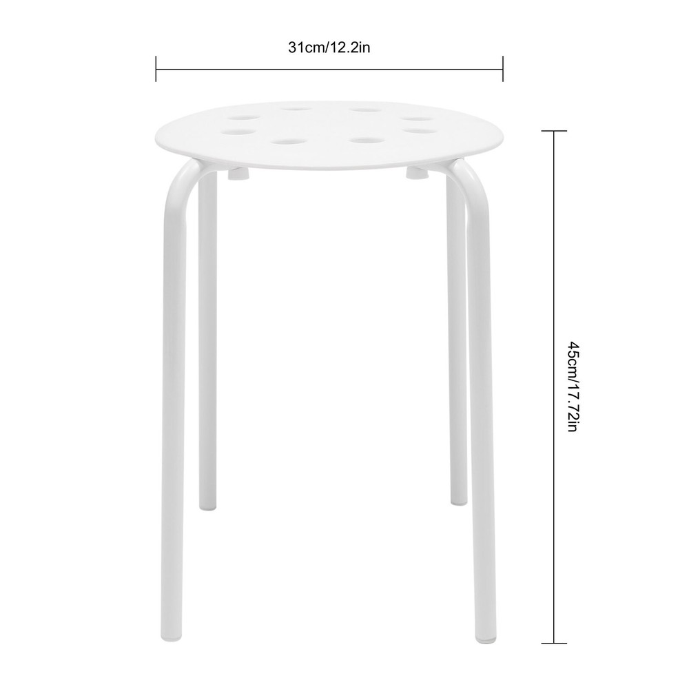 10 Pack Stacking Stools - Versatile Plastic Seating for Home, Office & Garden