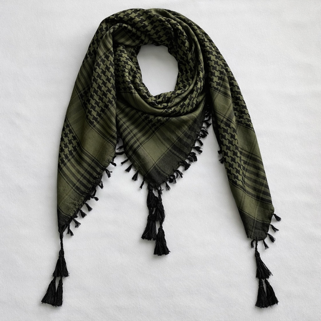 Military Shemagh Tactical Desert Scarf – Soft Woven Cotton Keffiyeh Head Wrap