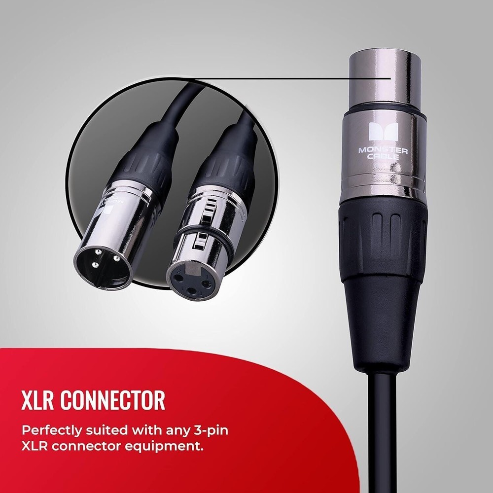 Monster Prolink Classic XLR Microphone Cable - Featuring MultiTwist...