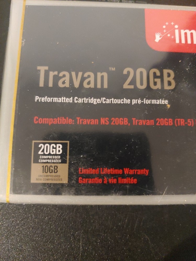Imation Travan NS 20GB Data Tape SEALED