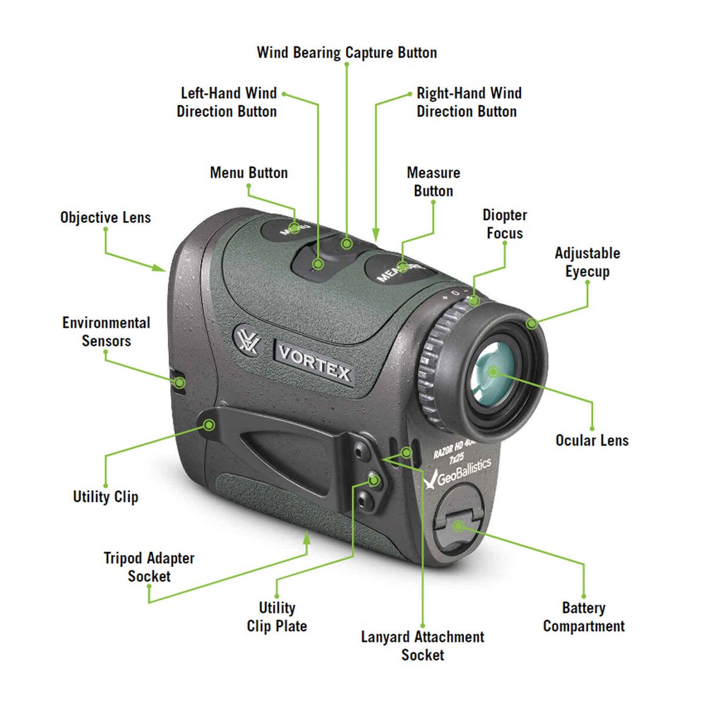 VORTEX Razor HD 4000 GB Ballistic Laser Rangefinder (LRF-252)