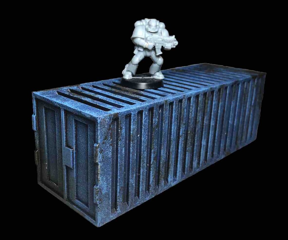 Shipping Container Terrain (1) (Blue) Extra Large Warhammer 40k Scenery