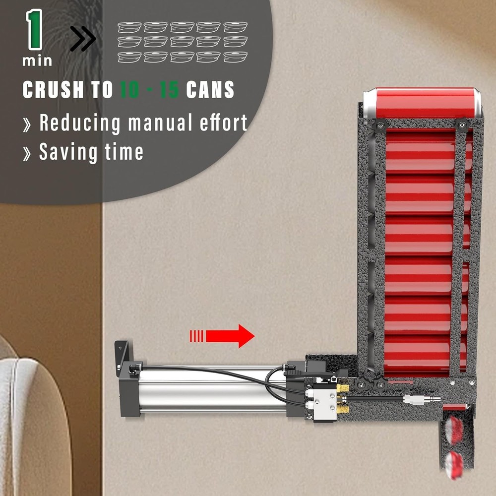 Heavy Duty Wall-Mounted Can Crusher - Efficient and User-Friendly Recycling Tool