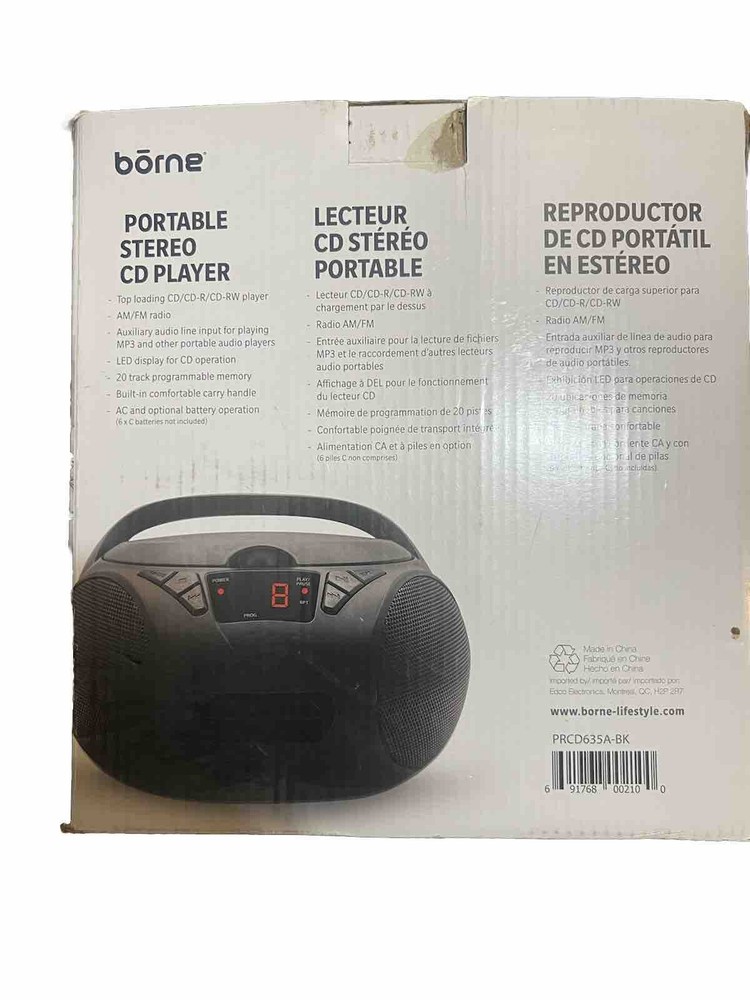 Bōrne Portable CD Boombox