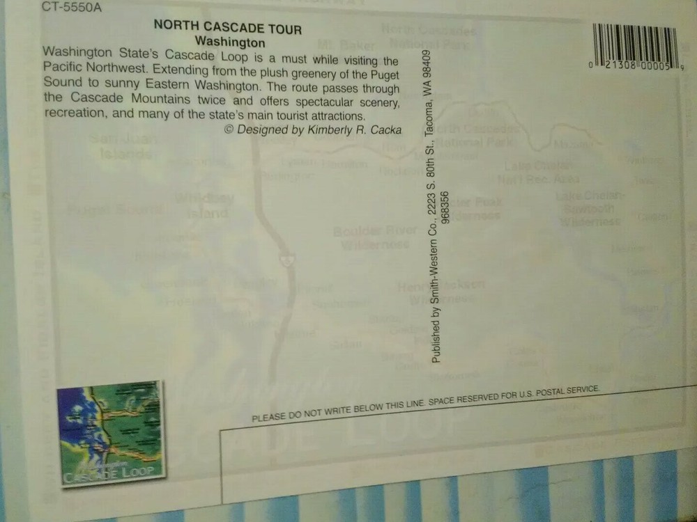 AMAZING POST CARD WASHINGTON CASCADE LOOP NORTH CASCADE WA