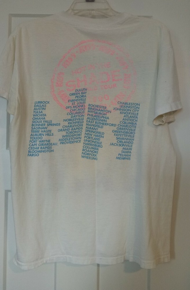 Kiss band Vintage Hot In The Shade Concert T-shirt white 1990 t shirt one owner