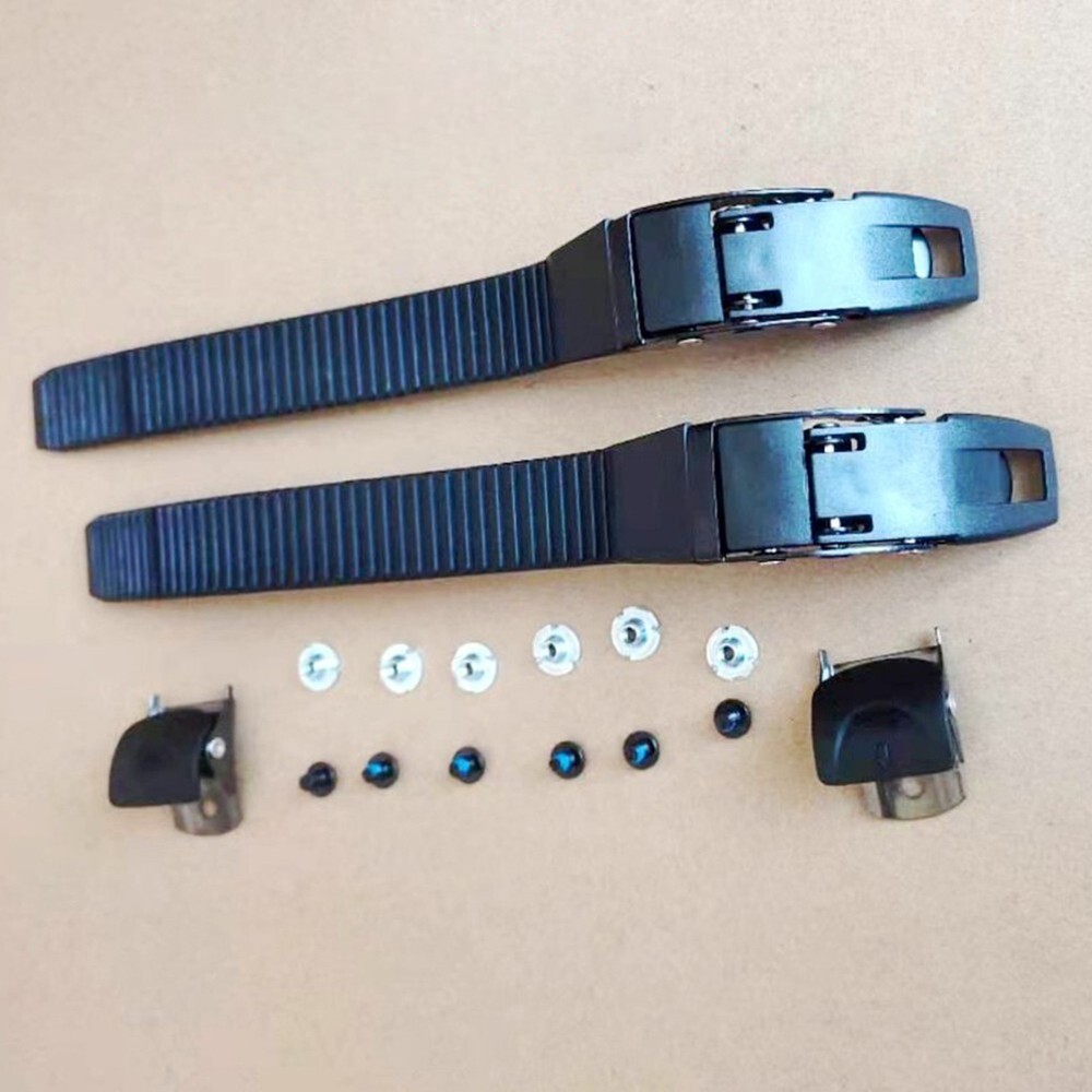 2 Sets Inline Skate Strap Buckle with Clamp Screws Nut Replacement