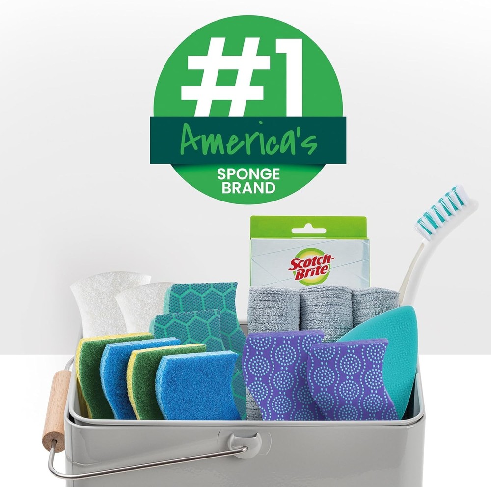 Non-Scratch Blue Scrub Sponges 9 Pack